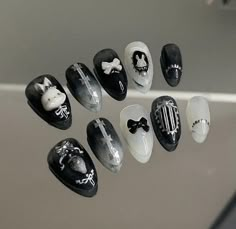 Black Douyin Nails, Pochacco Nails, Asian Nails, Hello Nails, Blush Nails