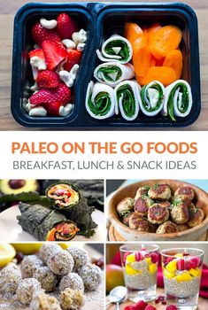 paleo on the go foods breakfast, lunch and snack ideas