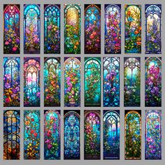 Glass Library, Digital Bookmark, Fantasy Bookmarks, Bookmark Printable, Diy Stained Glass Window, Stain Glass Window Art, Bookmark Design, Handmade Journals Diy, Fantasy Design