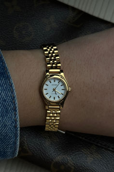 18K Gold Plated Gold Watches Delicate Gold Watch, Mini Gold Watch, Gold Watch Vintage, Gold And Silver Watch Aesthetic, Womens Gold Watch, Timeless Gold Watch With Chain, Timeless Gold Metal Jewelry And Watches, Aesthetic Watch