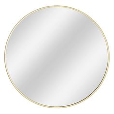 a round mirror on a white background