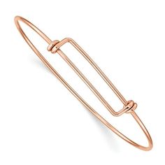 Rose Gold Filled 1.65mm Adjustable Bangle. Material: Primary - Purity:14/20|Feature:Solid|Manufacturing Process:Wire Formed|Material: Primary:Gold|Item Weight U/M:gm|Product Type:Jewelry|Jewelry Type:Bracelets|Sold By Unit:Each|Bracelet Type:Bangle|Material: Primary - Color:Yellow|Feature 2:Adjustable|Diameter Outside:70 x 63|Diameter Outside U/M:mm|Wire Size:1.65|Wire Size U/M:mm Size: one size.  Color: Metal Type.  Gender: unisex.  Age Group: adult. Gold Bracelet Bangle, Adjustable Bangle Bracelet, Adjustable Bangle, Bangle Bracelets With Charms, Gold Bangle Bracelet, Yellow Gold Bracelet, Personalized Bracelets, Charm Bangle, Bracelet Bangle