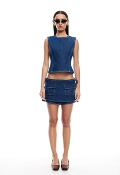 COUNTRYSIDE TOP - BLUE DENIM April Fashion, Jean Set, Denim Country Outfits, Matching Denim Set, Denim Co Ord, Blue Denim Festival Top, Light Blue Top Outfit, Denim Top Outfit Ideas, Denim Set