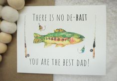 there is no de - batt you are the best dad card with fishing lures