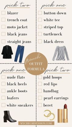 Jane Birkin Capsule Wardrobe, Classic Capsule Wardrobe French Style, Designer Staple Pieces, Simple French Outfit, French Outfit Formula, Mid Size French Style, French Capsule Wardrobe 2023, Signature Look Ideas, Parisian Chic Capsule Wardrobe