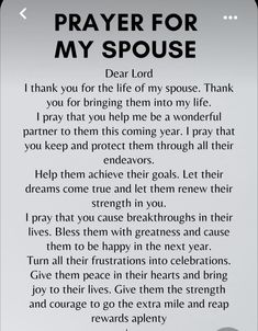 prayer for my spouse