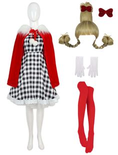 PRICES MAY VARY. Materials: cindy lou who costume is made of Velvet and Polyester. It is well made and comfortable to wear.Allowing you to have a wonderful cosplay display. Package Includes: Cindy Lou Who Christmas Dress + Gloves + Cape + Socks + cindy lou who wig. Design inspiration: From popular US movie , the resulting cosplay costume highly restore the characters in the movie. Cindy Lou Who Dress Complete with accessories, it will make you stand out when you put it on. Product Type: Womens C Cindy Lou Outfit, Cindy Loo Hoo Costume, Home Made Costume Ideas, Dress Like A Who From Whoville, Cindy Lue Who Costume, Holiday Character Outfits Christmas, Grinch And Cindy Lou Costume, The Grinch Costume For Women, Cindy Lou Who Costume Diy Women