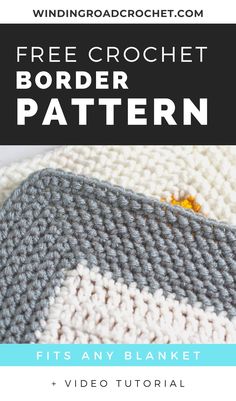 the free crochet border pattern with text overlay