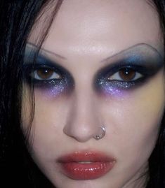 Cute Goth Makeup, Make Carnaval, Bold Eyeshadow, Funky Makeup, Mekap Mata, 20 Makeup, Barbie Makeup, Swag Makeup, Smink Inspiration