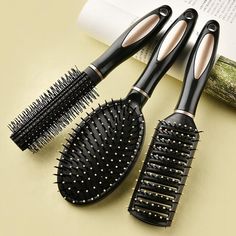 Overview Introducing the Anti-Static Hair Brush with Scalp Massage Air Cushion—a must-have for anyone seeking to enhance their hair care routine while enjoying the benefits of a soothing scalp massage. This versatile hair comb is perfect for those with curly hair, designed to detangle without damage and promote a healthy, glossy mane. Product Features The Anti-Static Hair Brush is crafted with high-quality materials to ensure durability and ease of use. It features nylon pins that gently stimulate the scalp while the rubber cushion provides flexibility and comfort during use. The lightweight ABS handle is both sturdy and ergonomic, making it easy to maneuver through tangles and knots. Nylon pins to stimulate and massage the scalp Rubber air cushion to prevent breakage and ensure smooth com Lange Hair, Static Hair, Hair Brushes, Styling Comb, Head Massage, Grooming Routine, Makeup Eyelashes