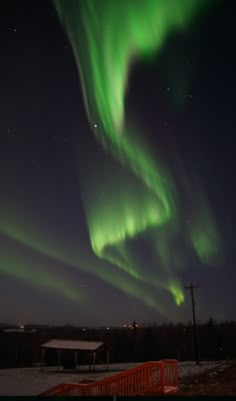 the aurora bore is seen in the night sky