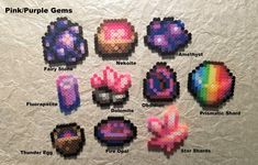 some pixel art is shown with different colors and shapes on it's paper towel