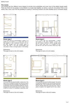 the floor plan for an apartment with two separate rooms and three separate areas in each room