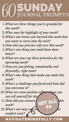 sunday journal prompts Heartbreak Prompts, Sunday Journal Prompts, Sunday Journal, 2024 Activities, Healing Journal, Bullet Journal Work