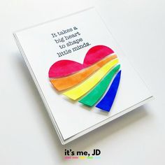 a card with a heart cut out of it