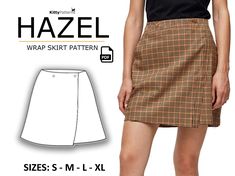 a woman's skirt sewing pattern with an image of the skirt