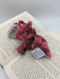 Dragon Stuffed Animal, Dragon Keychain, Tiny Dragon, Mini Dragon, Pet Dragon, Embroidered Eyes, Cute Dragon, Silver Keychain, Soft Toy Animals