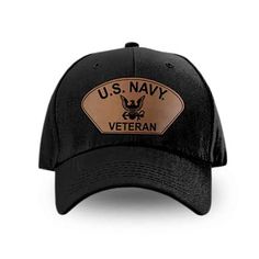 PRICES MAY VARY. CLASSIC STYLE - Our patch hat is the perfect accessory to any outfit. Designed with a timeless style and premium leather, this hat will be your go-to for years to come. ADJUSTABLE CLOSURE ON BACK - Get the perfect fit every time! The back closure can be adjusted to fit heads of all sizes. SUPPORT OUR NAVY VETERANS - Honor your Navy Veteran spouse, grandparent, or parent with this beautiful hat. The leather patch is styled after the official seal of the United States Navy. HONORI Black Leather Hat With Leather Patch, Black Leather Baseball Cap With Leather Patch, Black Hat With Leather Patch And Flat Brim, Black Flat Brim Hat With Leather Patch, Vintage Black Hat With Logo Patch, Black Leather Trucker Hat With Leather Patch, Black Vintage Hat With Logo Patch, Black Hat With Leather Backing And Curved Brim, Vintage Cap With Leather Patch