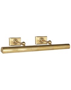 two brass handles on a white background