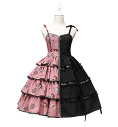 Pink Goth, Pastel Goth Fashion, Alt Outfits, Alternative Outfits, Kawaii Clothes, Edgy Outfits, Lolita Dress, Black And Pink