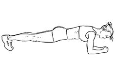 a woman is doing push ups on her stomach