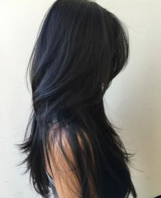 Silky Black Hair, Trendy Layered Hairstyles, Long Layered Haircuts, Long Black Hair, Long Layered Hair, Haircuts For Long Hair, Long Hair Cuts, Layered Hair