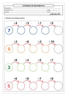 the worksheet for adding numbers to 10 and counting them in order to make it easier