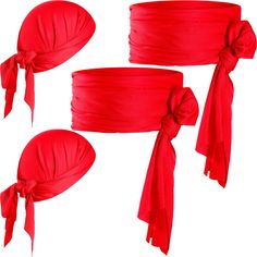 PRICES MAY VARY. Package Information: you will get 2 pieces of pirate bandanas for men and 2 pieces of sash belts for dresses in red color, a nice combination for Halloween or other festivals and parties Suitable Size for Men: the size of red bandana headband is approx. 21.26 x 21.26 inches, and the pirate sash measures approx. 79 x 3.15 inches, long enough for you to go around your waist twice, the length of the belt is just right for most men Reliable Materials: our red bandana and sash belt a How To Put On A Pirate Bandana, Tie Pirate Head Scarf, Adjustable Pirate Hat For Costume, Adjustable Pirate Hat For Costumes, Red Pirate Hat, Pirate Dress Up, Pirate Bandana, Pirate Accessories, Bandana Headband