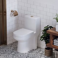 Nia Small Bathroom One-Piece Toilet, 1.28 GPF Round Dual-Flush Floor Mounted Round Toilet, Elongated Toilet Seat, Dual Flush Toilet, Compact Bathroom, Modern Toilet, Water Closet, Small Toilet, One Piece Toilets, Toilet Cleaning