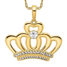 Crown Necklace, Royal Princess, Princess Crown, Chain Pendant, Necklace Chain, Chain Pendants, Chains Necklace, Yellow White, Charm Necklace