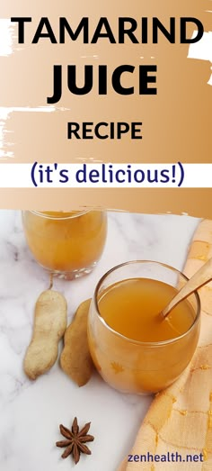 the recipe for tamarind juice is shown here