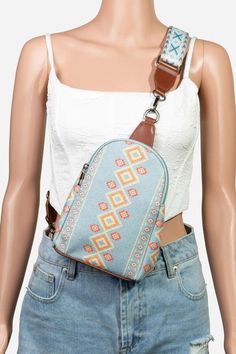 Fame Geometric Wide Strap Crossbody Bag Wide Strap Crossbody Bag, Casual Sling Bag, Crossbody Bag Outfit, Boho Crossbody Bag, Medium Sized Bags, Trendy Boho, Bag Light