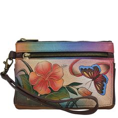 PRICES MAY VARY. HAND-PAINTED PREMIUM WALLET - An original piece of artwork hand-painted on soft leathers. It will bring flair and style you can flaunt while providing you with a luxury feel organizer for your cards, coins, and receipts ANTIQUE HIBISCUS ARTWORK - Each wallet is hand-painted to create a piece of art inspired by nature and vintage themes. Experience a beautiful array of vibrant flowers painted on a neutral background HANDCRAFTED FROM LEATHER - Our products are made in India from 1 Hand Painted Leather, Large Wallet, Trim Top, Wallet Organization, Painting Leather, Vintage Theme, Medium Tote, Travel Wallets, Leather Wristlet