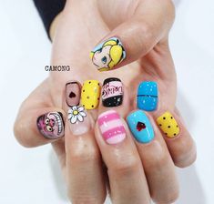 Korea Nail Art, Aloha Nails, Sailor Moon Nails, Frozen Nails, Korean Nail Art, Moon Nails, Cute Nail Art