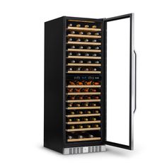 NewAir 27 Built-in 160 Bottle Dual Zone Wine Fridge in Stainless Steel Dual Zone Wine Fridge, Rolling Shelves, Stemware Storage, Beer Fridge, Sliding Shelves, Beverage Refrigerator, Shelf System, Home Bar Designs, Wine Rack Wall