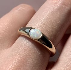 A beautiful weighty well made yellow gold ring featuring an in-set natural opal. Crafted in 9ct gold. Hallmarked. In excellent condition. Professionally cleaned & polished. This ring presents as new. Comes in a presentation box and will be sent Royal Mail Special Delivery. Refer to images for more information. UK Size: M  US Size: 6 Weight: 5.5 grams. Opal Ring Thick Band, Mens Opal Ring, Handmade Classic Opal Ring, Bespoke Opal Ring, Luxury Handmade Opal Ring, Yellow Gold Opal Cabochon Ring, Opal Ring Gold, Natural Opal, Jewelry Inspo