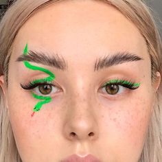 Just saw this look on @nush.mu and tried myself 🐍🐍🐍 #makeupideas #makeup #snake #green Snake Makeup, Hungry Hungry Hippos, Rep Era, Snake Green, Taylor Concert, Hungry Hippos, Halloween Makeup Inspiration, Basic Makeup, Eye Makeup Designs