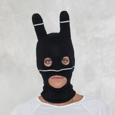 Bunny Balaclava, Stilt Costume, Balaclava Mask, Beanie With Ears, Bunny Mask, Mask For Men, Knitted Balaclava, Festival Gear, Easy Halloween Costumes