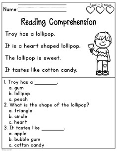 reading worksheet for children with pictures and words to help them learn how to read