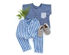 Linen Baby Clothes that grow with your child by BeyaMade on Etsy | Beya Made    #kidsfallfashion #kidsfashion #genderneutral #linen #lovelinen #fashioncapsule Linen Baby Clothes, Baby Clothes Boy, Diy Baby Clothes, Toddler Boy Fashion, Boys Clothes Style