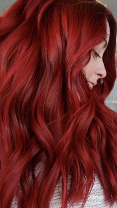 Firetruck Red Hair Color, Fire Engine Red Hair Color, Fire Ginger Hair, Scarlett Red Hair, Fire Truck Red Hair, Fire Red Hair Color, All Red Hair, Fire Engine Red Hair, Flame Red Hair