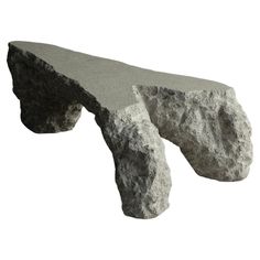 a stone bench made to look like a rock