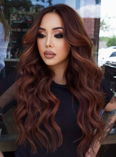 Rambut Brunette, Hot Hair Colors, Fall Hair Color For Brunettes, Winter Hair, Hair Color Balayage, Fall Hair Color, Hair Inspiration Color