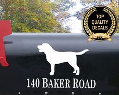 Mailbox Decal - Mailbox Decals - gift for Lab lover - Labrador retriever Mailbox sticker - Mailbox dog decal - mailbox address  Dimensions vary by length of the address and placement of the decals on the mailbox.  They are optimized to fit a standard size mailbox. WHAT YOU WILL RECEIVE: Decals Easy-to-follow instructions And everything you need to install the decals on the mailbox Mailbox Decal, Mailbox Stickers, Painted Mailboxes, Mailbox Address, Mailbox Ideas, Mailbox Decals, Lab Dog, Post Boxes, Star Vinyl