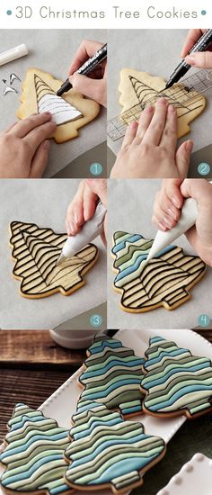 how to make 3d christmas tree cookies