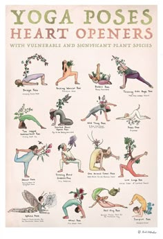 an old poster with yoga poses and their meanings