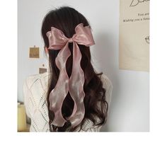 Bow Mesh Hair Clipmeasurement is cm.Product Information Material: 100% Alloy Color: D7 - Ice Blue Wash care: Wipe Clean Pink Hair Bows, Ribbon Hairstyle, Hair Ribbons, Bow Hair Accessories, Mesh Ribbon, Kawaii Clothes, Bow Hair Clips, Pink Silk, Hair Barrettes