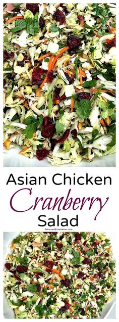 Chicken Cranberry Salad, Chicken Cranberry, Asian Chicken Salads, Cranberry Salad, Asian Salad, Asian Chicken, Yummy Salad Recipes, Chicken Salad Recipes