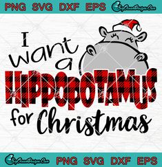 Svg Designs Cricut silhouette Cameo3 Christmas Svg Free, Hippopotamus For Christmas, All I Want For Christmas, Cricut Explore Air, Cricut Free, Svg For Cricut, Silhouette Cameo Projects, Free Svg Cut Files, Cricut Creations