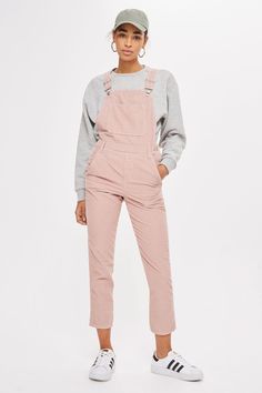 MOTO Pink Cord Slim Leg Dungarees Pink Dungarees Outfit, Cord Dungarees, Dungarees Outfit, 1990 Fashion, Pink Dungarees, Short Boyfriend, 1990s Fashion Trends, Dungaree Shorts, Legging Outfit